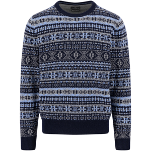 Fynch-Hatton Hatton O Neck Lambswool Jacquard